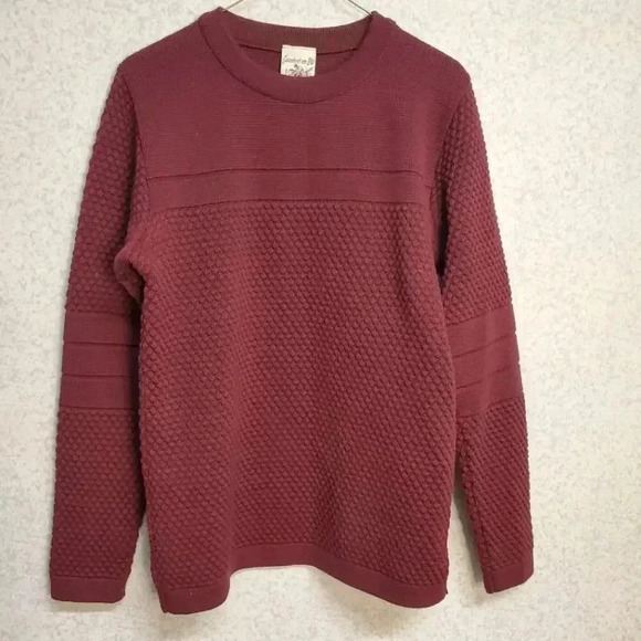 S.N.S. Herning Fisherman Knit Burgandy Size M - Picture 1 of 8